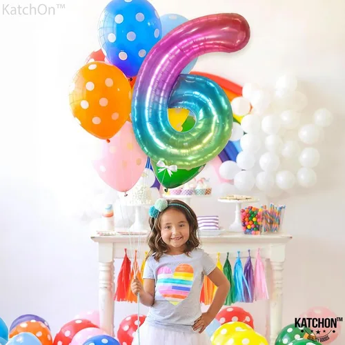 Vista 205 de KatchOn Globo negro del número 1 de 40 pulgadas, globo de feliz cumpleaños Large Mylar Number One Balloon for 1st Birthday Decorations, Foil