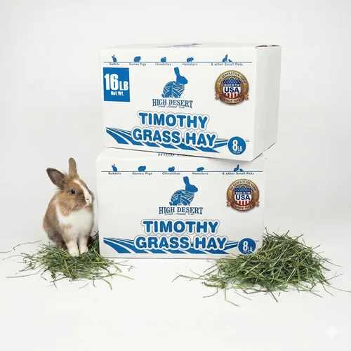 Vista 11 de High Desert Heno Timothy de segundo corte para conejos, cobayas, chinchillas y mascotas pequeñas, hojas suaves para la alimentación diaria