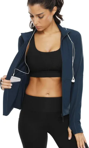 Vista 5 de VUTRU - Chaqueta de entrenamiento con cremallera completa para mujer, para hacer yoga o correr