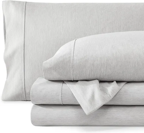 Vista 26 de Bare Home - Juego de sábanas estampadas, 1800 ultra suaves (individual, gris jaspeado) Deep Pockets 6 to 15 Inches, Breathable, Hypoallergenic