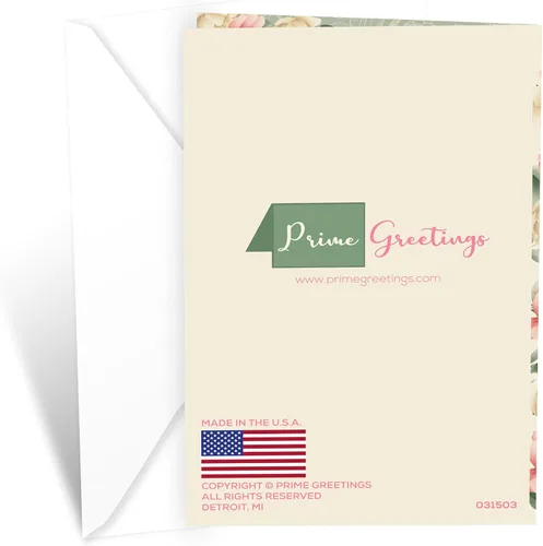 Vista 4 de Prime Greetings Tarjeta de cumpleaños para nuera, hecha en Estados Unidos, ecológica, cartulina gruesa con sobre premium de 5 x 7.75 pulgadas