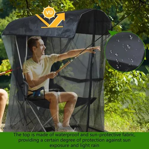 Vista 5 de Efficient Outdoor Seat Detachable Cover 300lbs Metal Structure Essential for Relaxation Easy Transport Oxford Fabric Camping Chair