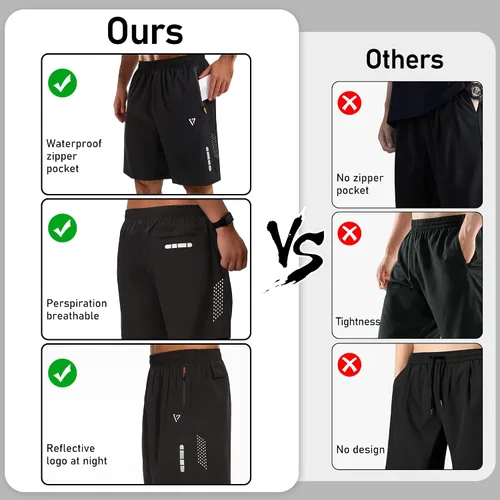 Vista 5 de FIONECA Mens Athletic Shorts Quick Dry, Lightweight Running Shorts for Men with Pocket Workout Gym Shorts for Men Training