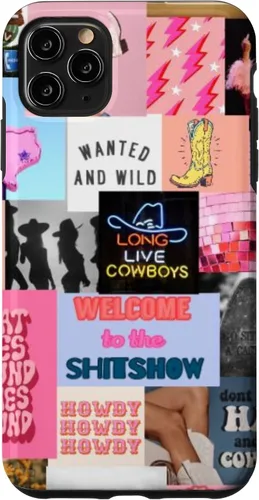 Vista 13 de Pink Western Indie Cowgirl Aesthetic Yeehaw Howdy Country - Carcasa para iPhone 17