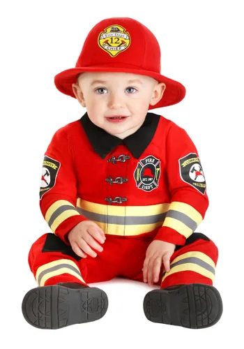 Vista 3 de Disfraz de Bombero Amigable para Bebés Multicolor