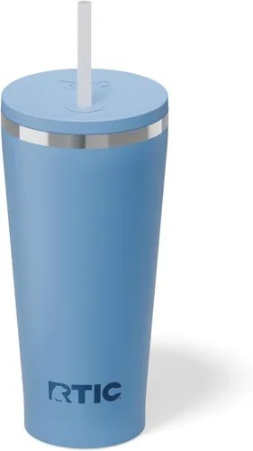 Vista 40 de RTIC Vaso Térmico Diario de 20 onzas de Acero Inoxidable Portátil con Aislamiento, Taza de Café de Viaje con Pajita, Forro de Cerámica, Tapa