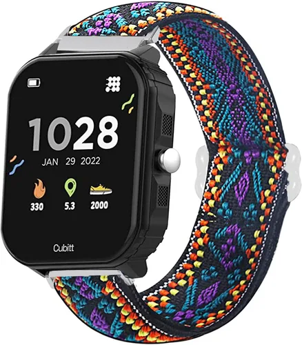 Vista 9 de Lamshaw Correa de reloj inteligente compatible con Cubitt para adolescentes, correa de repuesto ajustable de nailon elástico, accesorios compatibles