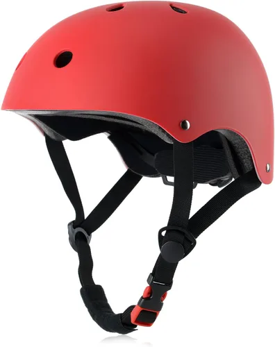 Vista 7 de Casco de bicicleta para niños, ajustable y para múltiples deportes, desde niños pequeños hasta jóvenes, 3 tallas Negro
