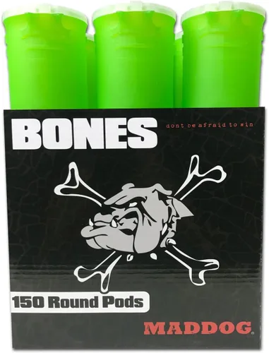 Vista 10 de Maddog 150 cápsulas redondas de paintball de huesos Tubos duraderos de recarga rápida para torneos y recreativos Speedball Woodsball Paquete de 6