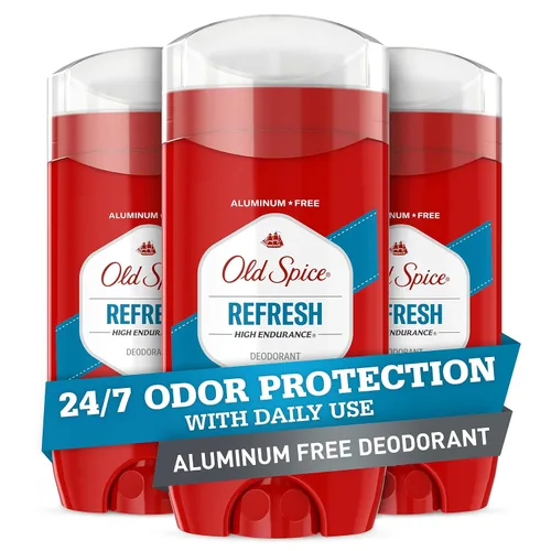 Vista 12 de Old Spice Desodorante sin aluminio para hombres, alta resistencia, protección del sudor 24/7 y protección contra olores, frescura 24/7 y aroma