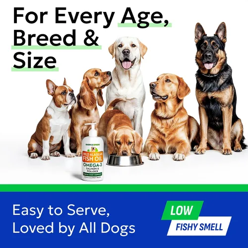 Vista 8 de Suplemento líquido de aceite de pescado Omega 3 para perros - Aceite
