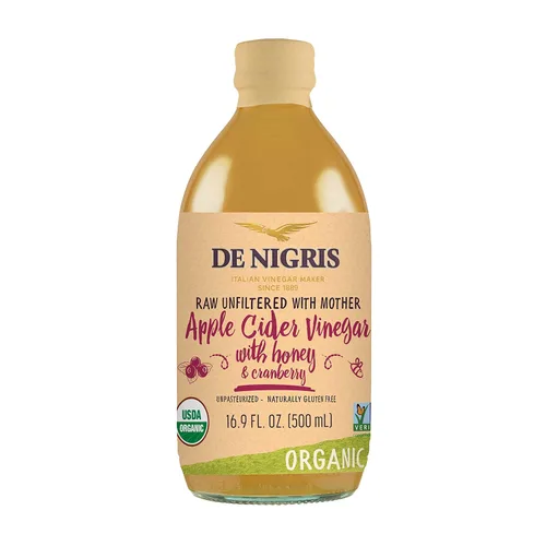 Vista 11 de De Nigris Vinagre de sidra de manzana orgánico crudo y sin filtrar 16,9 oz