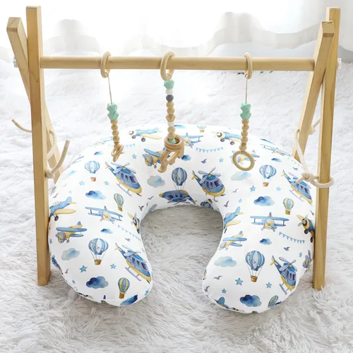 Vista 6 de Funda de almohada de lactancia, funda de almohada de lactancia materna para bebés, niñas y niños, funda de almohada elástica suave para lactancia