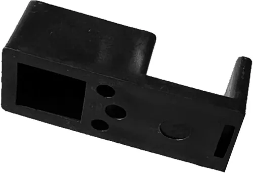 Vista 3 de Guía de parachoques para puerta de ducha, color negro, equipado con 2 tornillos, paquete de 2