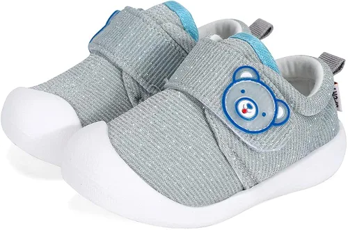 Vista 2 de Zapatos de bebé para niños y niñas, primeros caminantes, animales lindos, tenis para niños pequeños, suela de goma