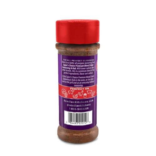 Vista 4 de Condimento criollo 3.8 oz Cajun's Choice Louisiana Foods (paquete de 4) Low-sodium, all-purpose Creole seasoning with no MSG for meats, poultry