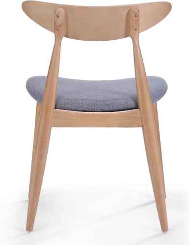 Vista 9 de GDFStudio Christopher Knight Home Barron - Sillas de comedor de tela con acabado de roble, juego de 2 piezas, gris y roble