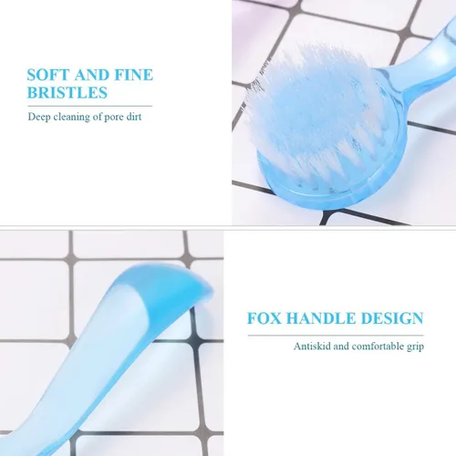 Vista 2 de ARTIBETTER Juego de 8 cepillos faciales exfoliantes faciales con tapa, 8 piezas de cepillo facial manual para limpieza profunda de poros