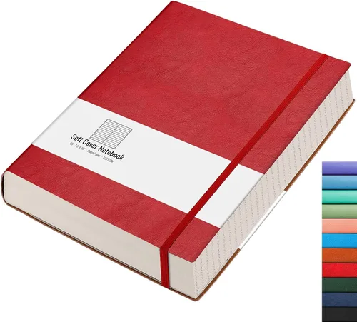 Vista 24 de AHGXG Cuaderno universitario rayado A4 - Cuaderno en blanco A4 extragrande con líneas - 320 páginas de diario grueso para escribir, papel grueso