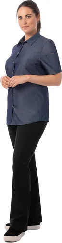Vista 3 de Chef Works Camisa Detroit Denim para mujer
