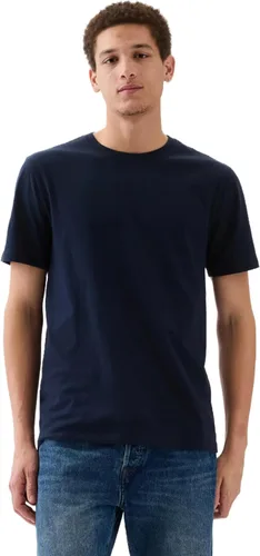 Vista 68 de Camiseta de cuello redondo Gap para hombre, mangas cortas, estilo casual Negro