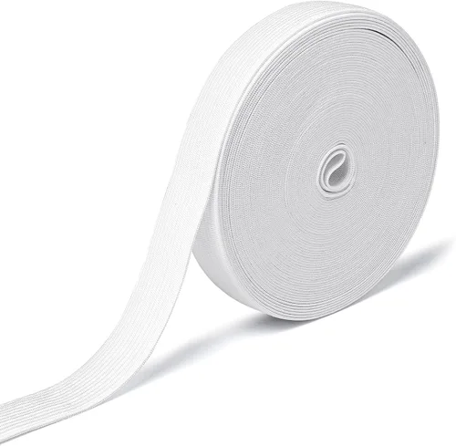 Vista 24 de Airisoer Banda elástica de 1/2 pulgada para costura, bandas elásticas de alta elasticidad de 12 yardas para cinturas, pantalones, ropa y Negro
