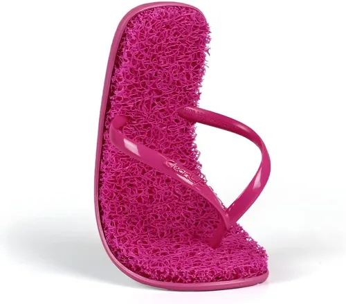 Vista 2 de CLEANUP Chanclas Mujer Mono Fun Pink Exfoliante, Masajista y Relajante Sandalias de tanga cómodas y ligeras Fibras 100% veganas reciclables