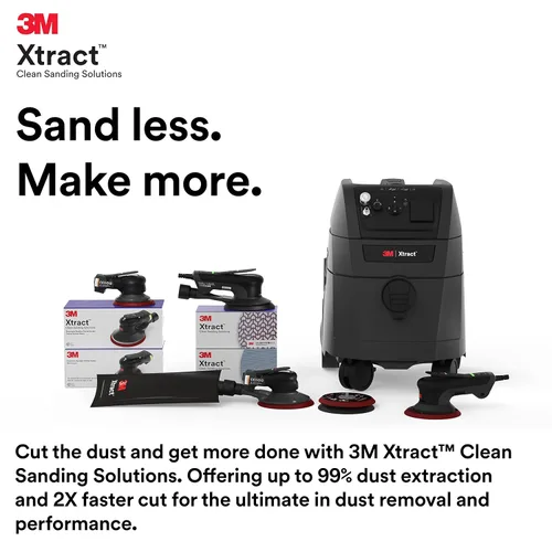 Vista 7 de 3M Xtract - Extractor de polvo portátil, 64256, 9 galones/35 litros, aspiradora industrial con limpieza automática de filtro sin interrupción