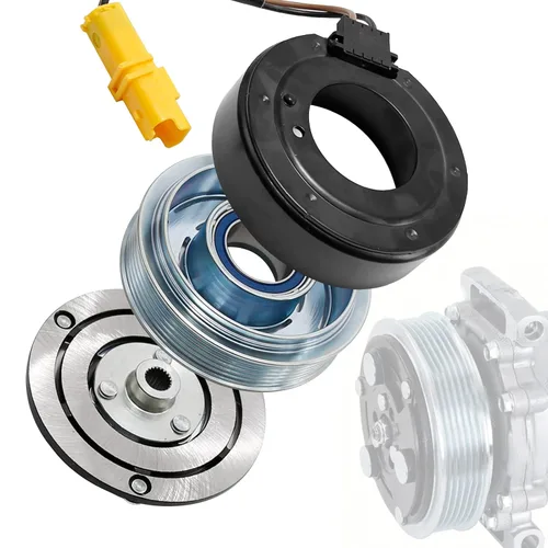 Vista 4 de Kit de reparación del embrague del compresor de CA Reemplazo de la bobina de la polea para MINI Cooper 2008-2013 4 Cyl 1.6L SD6V12 4.68" Polea