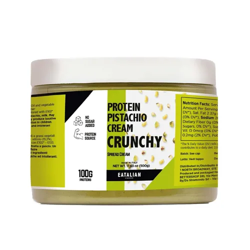 Vista 14 de EATALIAN by AMZ BETTER Crema de Pistacho, 7oz/200 gr, pasta de pistacho untable, sabor dulce y único, ideal para pan, para pasteles, postres
