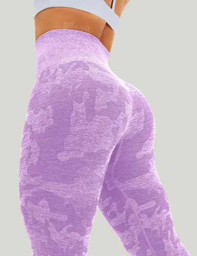 Vista 44 de HIGORUN - Leggings sin costuras para mujer, moldeadores, con diseño gráfico de sonrisas, de cintura alta, para el gimnasio, yoga o hacer ejercicio