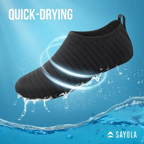 Vista 2 de Zapatos acuáticos para natación, playa, piscina, yoga y surf, con secado rápido, sensación descalza y estilo calcetín (SB001)