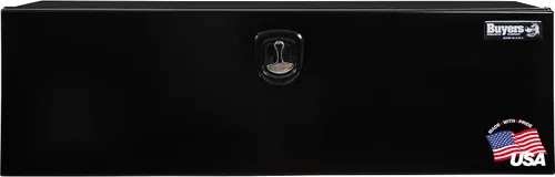 Vista 4 de Buyers Products 1706500 - Caja de aluminio para debajo de la carrocería de camión plateada con puerta de banda de rodadura diamantada, 18x18x24