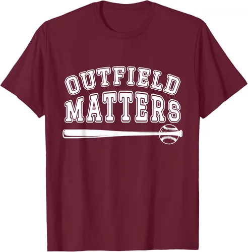 Vista 12 de Playing Baseball Outfield Matters - Camiseta Baseball Outfields Funny, Rojo
