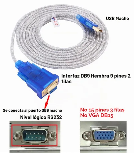 Vista 2 de DTECH Cable adaptador serie USB a RS232 DB9 hembra de 6 pies para Windows 11 10 8 7 Mac Linux Serial a USB 2.0 (chip PL2303)