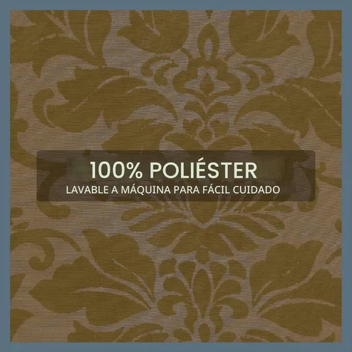 Vista 4 de Elrene Home Fashions Antonia Panel de Cortina Individual para Ventana con Diseño Floral de Damasco Opaca, 52"x84", Dorado Antiguo Oro envejecido