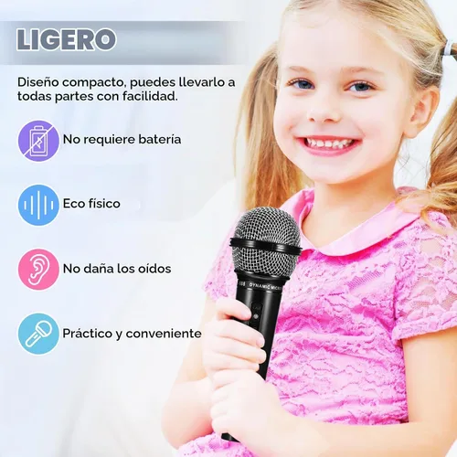 Vista 4 de NUOBESTY Micrófono de juguete de imitación para niños - Micrófono de plástico falso para regalos de fiesta de cumpleaños o juego de disfraces