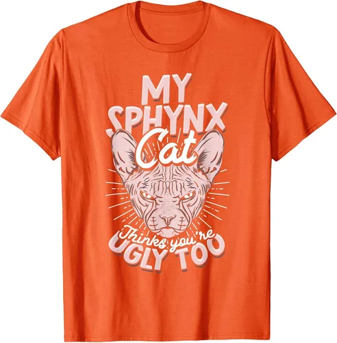 Vista 14 de My Sphynx Cat Thinks You're Ugly Too Pet Hairless Cat Sphynx T-Shirt Asphalt Grey