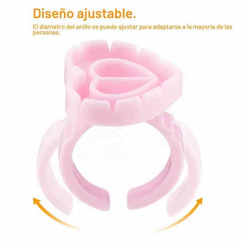 Vista 4 de 300 anillos de pegamento para pestañas para suministros de extensión