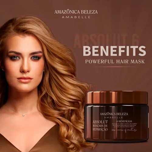 Vista 2 de Absolut - Máscara de tratamiento para reparar el cabello, repara, hidrata, suaviza, desenreda, nutre y fortalece, 10 onzas