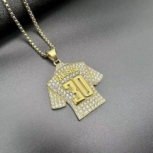 Vista 3 de Number 30 Soccer Jersey Necklace, No. 30 Jersey Necklace for Men, Hip Hop Soccer Necklace 30 Sports Lucky Number Jewelry, Punk Football Necklace