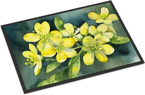 Vista 49 de Caroline's Treasures DAC1621MAT - Felpudo con diseño de camelia en acuarela de 18 x 27 pulgadas, tapete para puerta delantera, para interiores