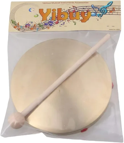 Vista 6 de Yibuy 5.906 in Instrumentos de latón Platillos de cobre Opera Gong con Ronda Play Hammer Drumstick