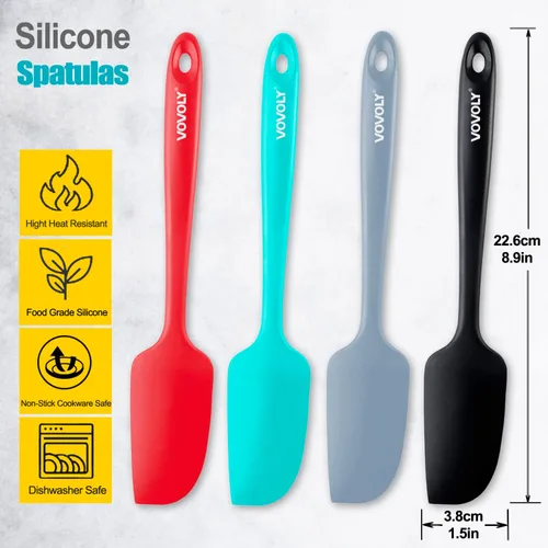 Vista 5 de Mini espátula de silicona, libre de BPA, grado profesional, 600ºF