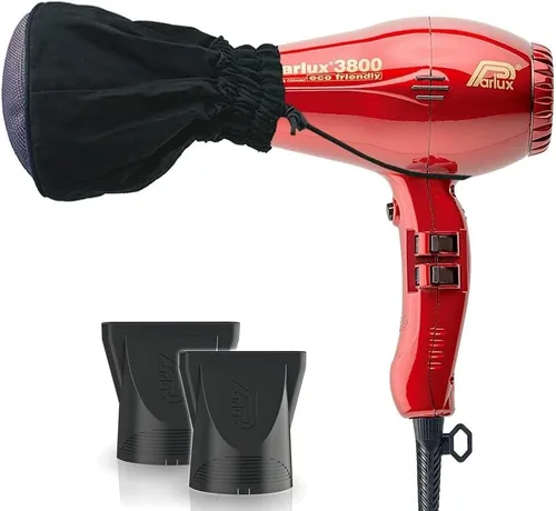 Vista 10 de Parlux 3800 - Secador de pelo iónico y de cerámica ecológico negro + difusor de malla metálica M Hair Designs (paquete), ligero, de secado rápido