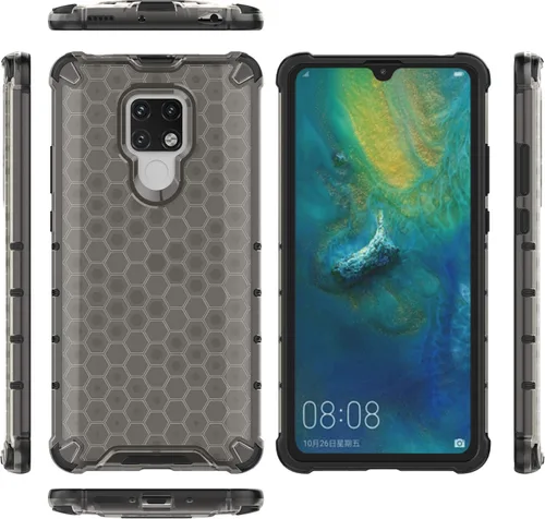 Vista 218 de Pzwoxukhov Funda compatible con Huawei Nova 3i, compatible con Huawei P Smart+ 2018 Honeycomb Anti-Drop Shock-Absorbing Case Negro