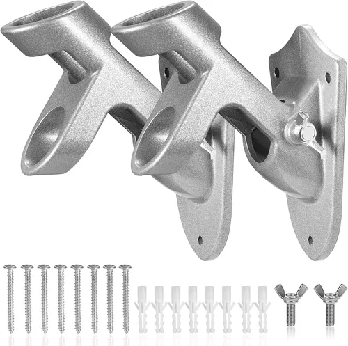 Vista 10 de BONWIN - Soportes para mástil de bandera de 1 pulgada con accesorios para montaje en pared de casa, diámetro interior de 1 pulgada, dos posiciones