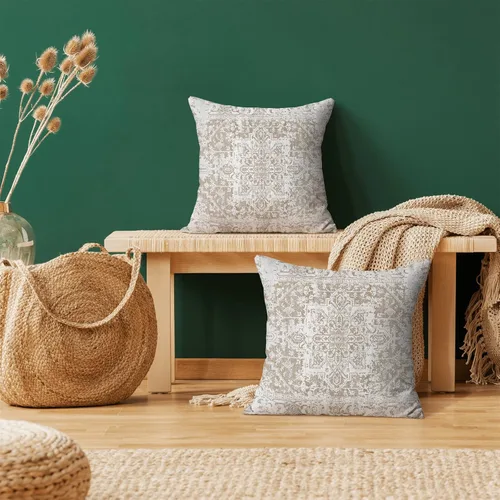 Vista 2 de BETGINY Fundas de almohada boho de 16x16 pulgadas, diseño étnico marrón beige, fundas de almohada decorativas para exteriores para sofá