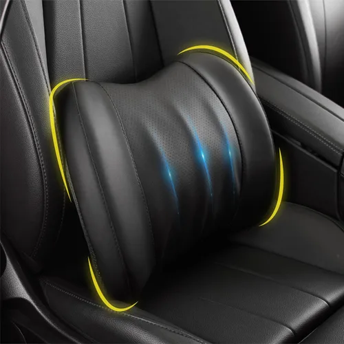 Vista 11 de Lofty Aim Almohada de apoyo lumbar para coche Malla 4d Negro