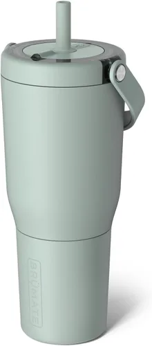 Vista 50 de BrüMate Resa - Vaso de viaje 100% a prueba de fugas de 25 onzas con asa y pajilla, popote SoftSip flexible, funda de silicona para mayor